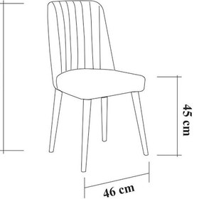 Resim Ahşap Sandalye Ceviz Antrasit 