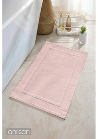 Resim Çerçeve Pudra Ayak Havlusu - 50x70 Cm, 245 Gr, %100 Pamuk, Spa Ve Otel Banyo Paspası pudra 