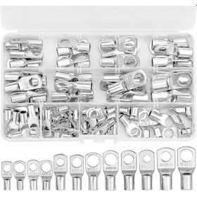 Resim Wezone 80 Adet Bakır Kablolu Terminale Seti 6-35 Mm², M6-m10 , Yüksek İletkenlikli, Plastik Kutuda, Elektrikli Cihazlar Ve Araçlar İçin 