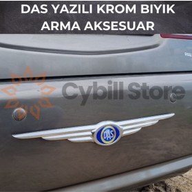 Resim CybillStore Das Yazılı Krom Kanatlı Bıyık 