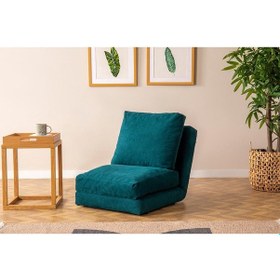 Resim Pafu Taida Tekli Katlanır Yataklı Uzanma Koltuğu Petrol Yeşil 