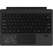 Resim Shuai Yan Microsoft/surface Pro 7 Için Presspad'li Kablosuz Klavye, Ultra Ince 7 Renkli Arkadan Aydınlatmalı Bluetooth Kablosuz Klavye (Yurt Dışından) 