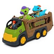 Resim Dino Troops Kids Pachycephalosaurus & Raptor Figür ve Taşımacı Kamyon 