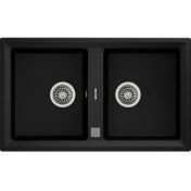 Resim Teka STONE 90 B-TG METALLIC BLACK Ankastre Kumanda Sifonlu Granit Eviye Metalik Siyah 90 cm 115260010 