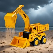 Resim İnertial Yük Kamyonu/ Buldozer/ Ekskavatör Oyuncak, Pil Gerekmez, ABS Malzeme, 3 Yaş ve Üzeri Erkek ve Kız Çocuklar İçin Harika Hediye 