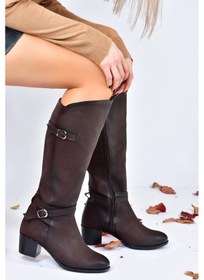 Resim Fox Shoes Kahverengi Alçak Topuklu Günlük Kadın Çizme L674230009 Kahverengi 