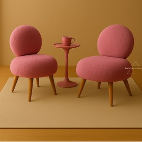 Resim BEYLERBEYİ Çay seti, peluş kumaş,yuvarlak gürgen sırtlı, koltuk takımı, berjer ikili koltuk, dekoratif berjer, 