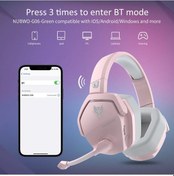 Resim Nubwo G06 2.4g Çift Kablosuz Oyun Kulaklığı 5 Ms Düşük Gecikme 7.1 Surround Enc 