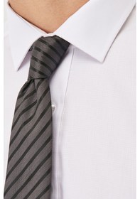 Resim Ac&Co / Altınyıldız Classics Erkek Ütü Gerektirmeyen Taılored Slim Fit Dar Kesim Klasik Yaka Pamuk Armürlü Non-ıron Gömlek Beyaz 