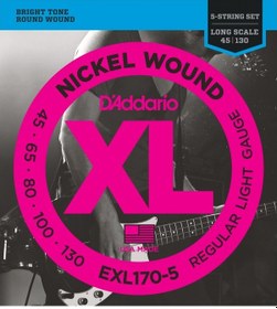 Resim D'addario Exl170-5 Bas Gitar Tel Seti. Xl Serisi. 5 Telli. 0.45-1 