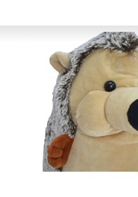 Resim Sevimli Kirpi Peluş Oyuncak Hediyelik Uyku Arkadaşı 30 Cm Krem 