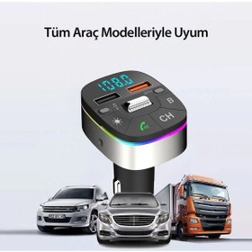 Resim Earldom M74 Bluetooth Usb3.0 Dijital Fm Transmitter - Siyah 