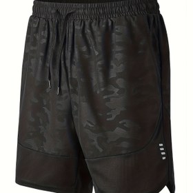 Resim Erkek Atletik Şortlar - Nefes Alabilen Polyester, Günlük/Spor Tarzı Cepli, Makinede Yıkanabilir - Yazlık Geziler İçin Mükemmel 