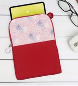 Resim Bk Gift Gift Modern Art Tasarımlı Taşınabilir Koruyucu Tablet Kılıfı & Organizer Çanta - Kırmızı-3 