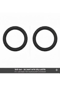 Resim 20 Jant Bisiklet Dış Lastik Takımı 2 Adet 20x1.75 1.95 2.125 Uyumlu Çocuk Bisikleti Mtb Lastiği 