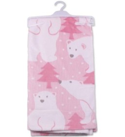 Resim 5265 Kutup Ayılı Pembe Battaniye Gri 