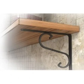 Resim AlanSansli 2 No Siyah Ferforje Döküm Klasik Tarz Kaliteli Raf Altı 