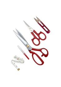 Resim 10 No Kırmızı Saplı Çelik Kişiye Özel İsimli Profesyonel Kumaş Ke 