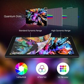 Resim Huion Kamvas 24 Plus Grafik Tablet 23.8 inç Ekran ile Tam Lamine QD LCD Ekran 140% SRGB Android Desteği Pilsüz Stylus 8192 Kalem Basıncı 