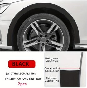 Resim Lumaworld Gm Oto Tekerlek Kaş Koruması 5.5cm 2 Adet Kalınlaştırılmış Çizik Örtücü Yapışkanlı 