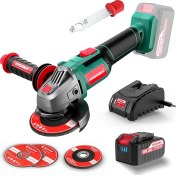 Resim Akülü Açılı Taşlama Makinesi 18 V, Disk Çapı 115 Mm, Rölanti Devri: 8500 Dev/dak, Kesme Diski Akülü Açılı Taşlama Makinesi, Kesme ve Taşlama Için, Kilitleme Şalteri 