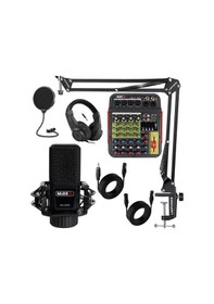 Resim Midex Vokal Paket - 1 MX2020 Mikrofon ve MDX-04FXU Stüdyo Mikseri Kulaklık Full Set 