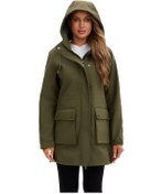 Resim Kadın Sonbahar Ve Kış Kapüşonlu Rüzgarlık Ceket Mor 