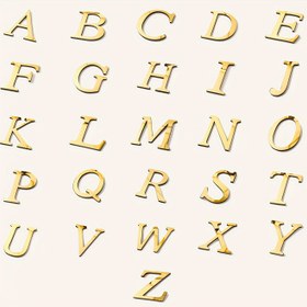 Resim Sanatsal, Şık 3D Akrilik Ayna Alfabe Duvar Çıkartmaları - Altın & Gümüş, Modern Ev Dekoru için Kendinden Yapışkanlı Harf Stickerları 