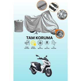 Resim Dokaca Gri Kilit Uyumlu Rks Cityblade Uyumlu Motor Brandası, Koruyucu Örtü 