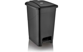 Resim Slim Pedallı Banyo Mutfak Çöp Kovası - 10 Litre - Siyah 