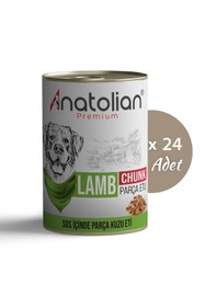 Resim Kuzulu Parça Etli Yetişkin Köpek Konservesi 400 gr x 24 Adet 