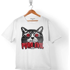 Resim Kendim Seçtim Black Cat Purr Evıl Kara Kedi Çocuk T-Shirt 