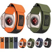 Resim Sones iOS Uyumlu Watch Ultra 2 49mm Aw Naylon İki Bölmeli Saat Kordonu İçin 