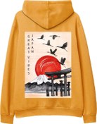 Resim Japan Sırt Baskılı Hoodie-Portakal Lambuka Store