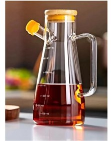 Resim Genel Markalar Salkım 900 Ml Bambu Kapaklı Cam Yağdanlık Royaleks-CLKN-1800 