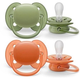 Resim Philips Avent Ultra Soft 2'li Emzik 18+ Ay Turuncu - Yeşil 