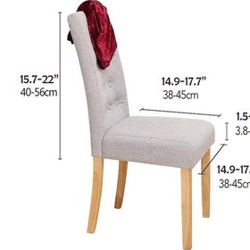 Resim Ipek Kadife 6'lı Sandalye Kılıfı Likralı Lastikli Kadife Sandalye Örtüsü 6 Adet - Bordo 