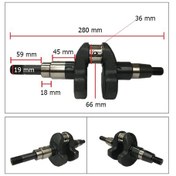 Resim İtal/Çin 178F 7hp Dizel Krank Mili Vidalı 19 Mm 