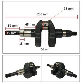 Resim İtal/Çin 178F 7hp Dizel Krank Mili Vidalı 19 Mm 