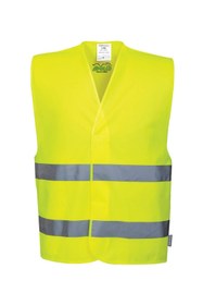 Resim APOLLO MOTO&BİKE Fosforlu Reflektörlü Ikaz Yeleği Cepli Fermuarlı 