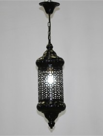 Resim Üstün Avize Fabrikası CAMİ AVİZESİ MOTİFLİ SARKIT MODEL - TEKLİ SİYAH 