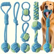 Resim 4/7 adet Diş Temizleme İpi Düğümü Evcil Hayvan Oyuncağı - Mavi ve Yeşil Düğüm Tasarımı ile Dayanıklı Köpek ve Kedi Çiğneme Oyuncağı, Tüm Irklar için Etkileşimli Diş Temizleme Malzemesi, Sağlıklı Diş Eti Bakımı ve Diş Sağlığı için Destek, Köpek Diş Temizleme Oyuncağı, Eğlenceli Tasarım, Sağlam Yapı 