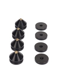 Resim Konesam Sp2724 4 Adet Alüminyum Hoparlör Amortisör Ayakları - Ses Gürültüsünü Azaltır, Titreşimleri Yalıtır - Cd/dvd, Amfi, Hoparlör Uyumlu Siyah 