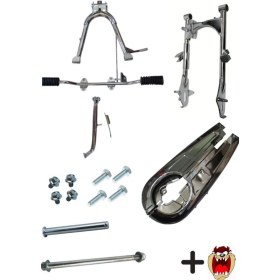 Resim Cg Modifiye Nikel Set Beşik,basamak,sehpa,zincir Muhafaza,vida-mil-bağlantı Aparatları +tzmnya 