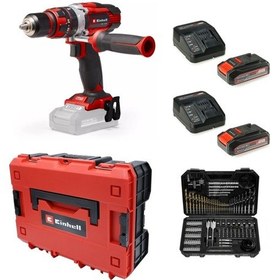 Resim Einhell TE-CD 18/48 Li-ı Akülü Darbeli Vidalama + 2 X 2.5 Ah Akü + 103 Parça Uç Seti Çantalı 