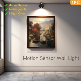 Resim Geliştirilmiş Hareket Sensörlü LED Duvar/Tavan Lambası, Akıllı Hareket Algılama, 3 Renk Sıcaklığı Ayarlanabilir (Sıcak Beyaz / Soğuk Gün Işığı), Type-C & Kablosuz Kurulum, ABS Plastik Modern Yarım-Gömme Dış Mekan Aydınlatma - Merdivenler, Vitrin Dolapları, Oturma Odası İçin Enerji Verimli Infrared Sensorlu ve Dinamik Tepe Projeksiyonu Bulunan, Kolay Montaj Donanımı ile Birlikte 