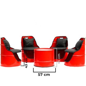 Resim Varil Oturma Grubu Dört Kişilik 