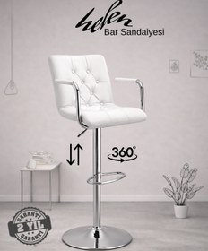 Resim Bürocci Helen Bar Sandalyesi-beyaz-9519q0109 