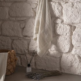 Resim Adel Waffle Dokulu Peştemal - 90x170 cm / Mor Gri 