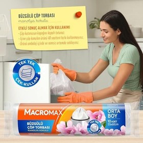 Resim Macromax Büzgülü Manolya Çöp Torbası Orta Boy 10'lu 